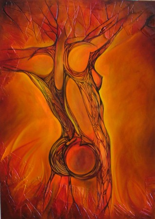 "Stvorenie človeka" 70x100 - olej