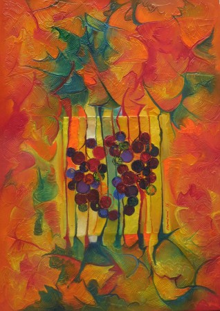 Tokajský motív,50x70cm, olej
